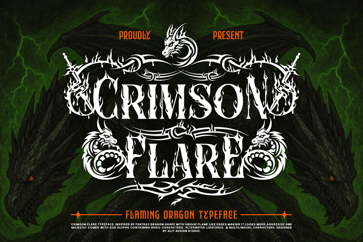 Crimson Flare Typeface, a Serif Font by alit design (Photo 1 of 20)