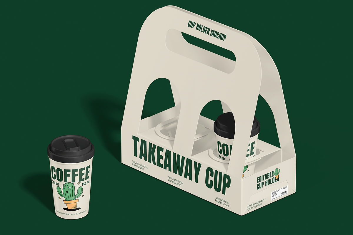 Cup Holder Mockup, a Cups & Container Mockup by Permadi Creative (Photo 3 of 5)