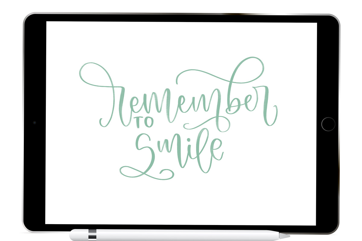 Calligraphy Procreate Brush, a Brush Add-On by Blue Strawberry Studio (Photo 2 of 6)