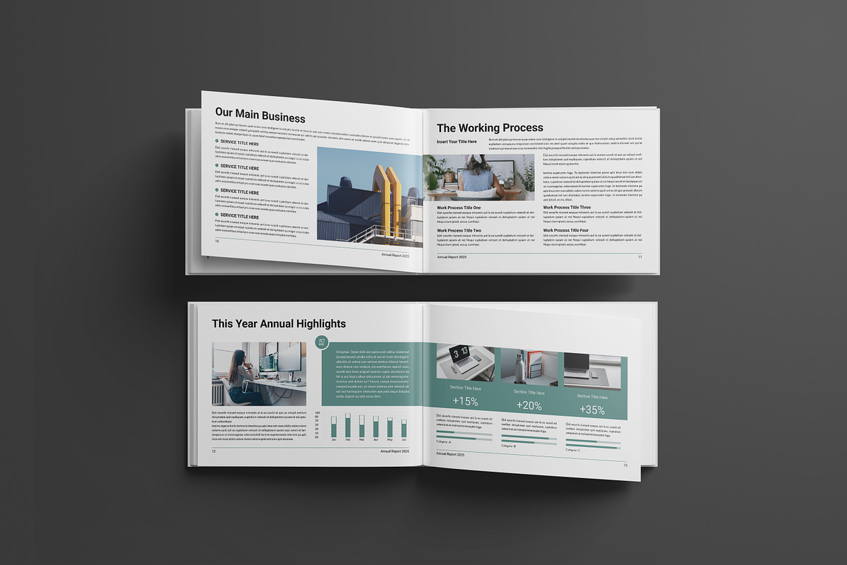Annual Report Template Landscape preview 8