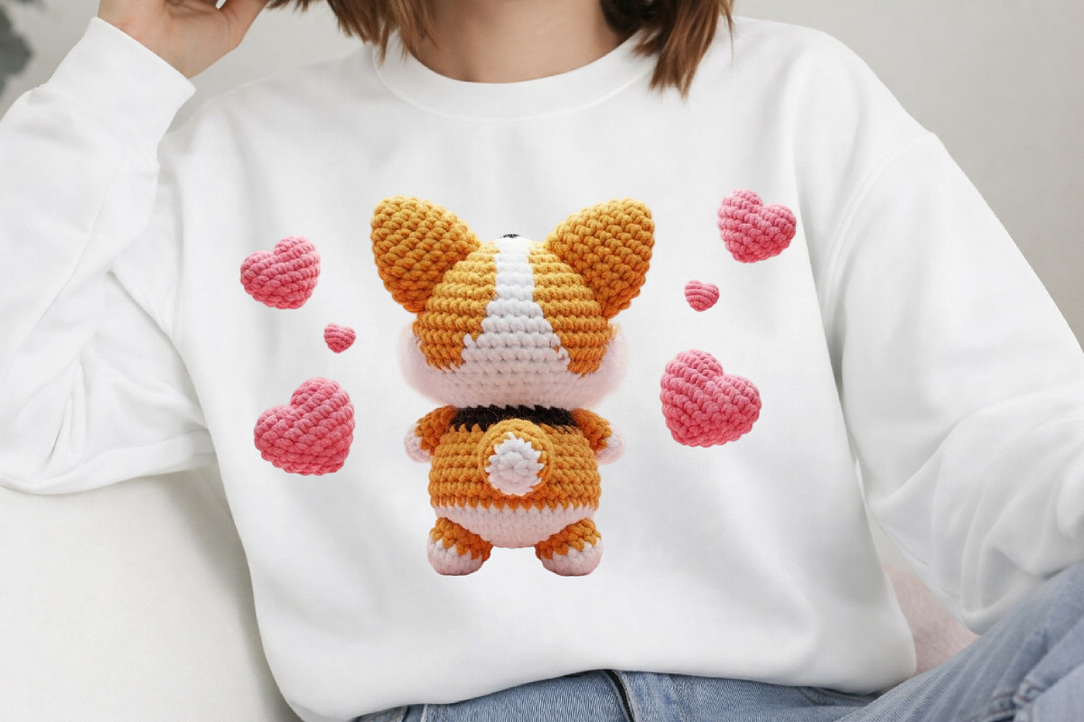 Crochet Dog Valentine PNG, an Illustration by DreamArtGraphic (Photo 2 of 4)