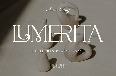 Lumerita - Ligature Classy Font, a Serif Font by Font Liner
