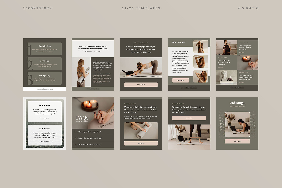 Asana Social Media Kit, a Social Media Template by Ruben Stom (Photo 17 of 19)