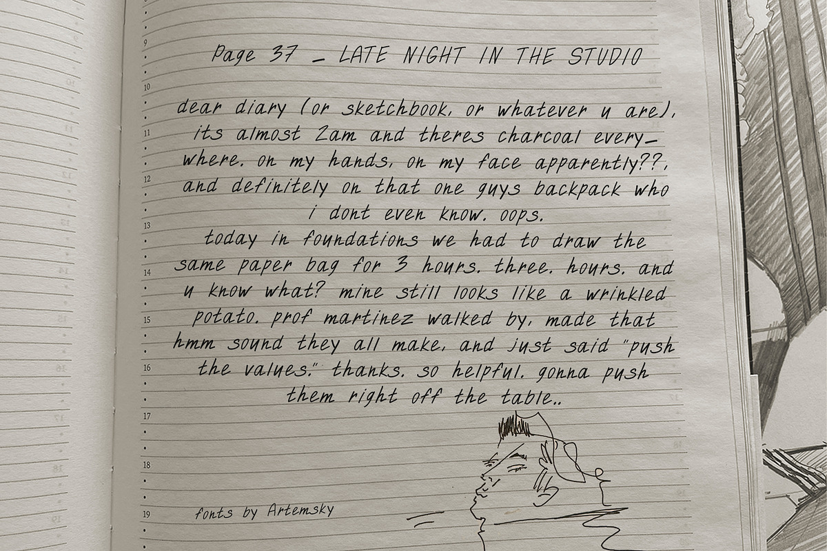 Organic Sans Serif Hand Written Font, a Handwritten Font by Artemsky (Photo 7 of 10)