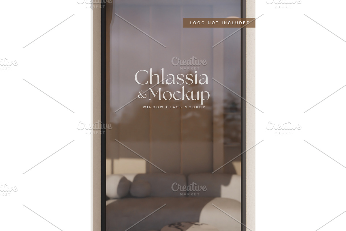 Window glass logo mockup, an Advertising Mockup by Mockthethics. (Photo 8 of 11)
