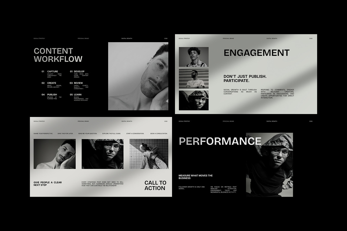 Social Media Strategy PowerPoint, a Presentation Template by adoestudio (Photo 5 of 8)