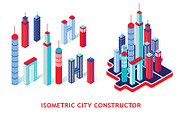 Isometric city constructor set, a Work Illustration by Anttoniu (Thumbnail 2 of 3)