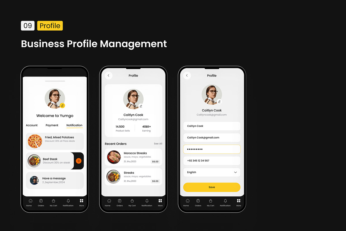Yumgo – Food Delivery Mobile App UI, an UI Kit Template by Brickclay (Photo 18 of 19)