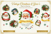 Vintage Christmas ClipArt Collection, an Illustration by SavinV (Thumbnail 1 of 7)