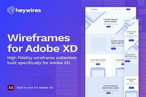 Adobe XD Wireframe Kit, an UI Kit Template by Lumina_ui_ux202