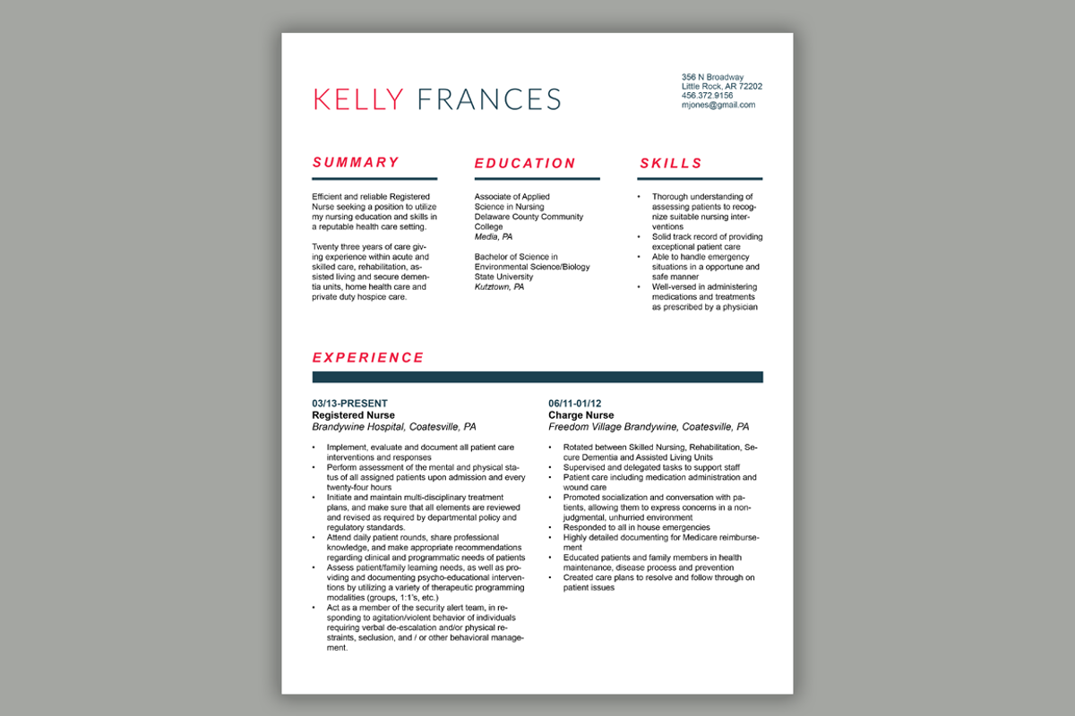 Nurse 4 Page Resume Template, a Resume Template by Scribbled Napkin Design (Photo 2 of 5)