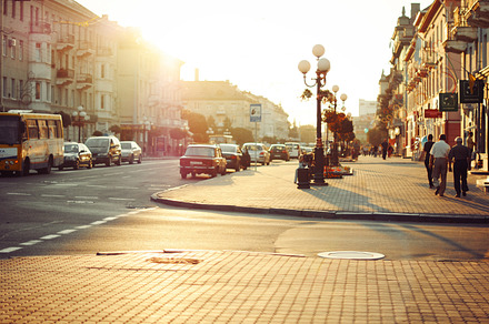 Through the golden city