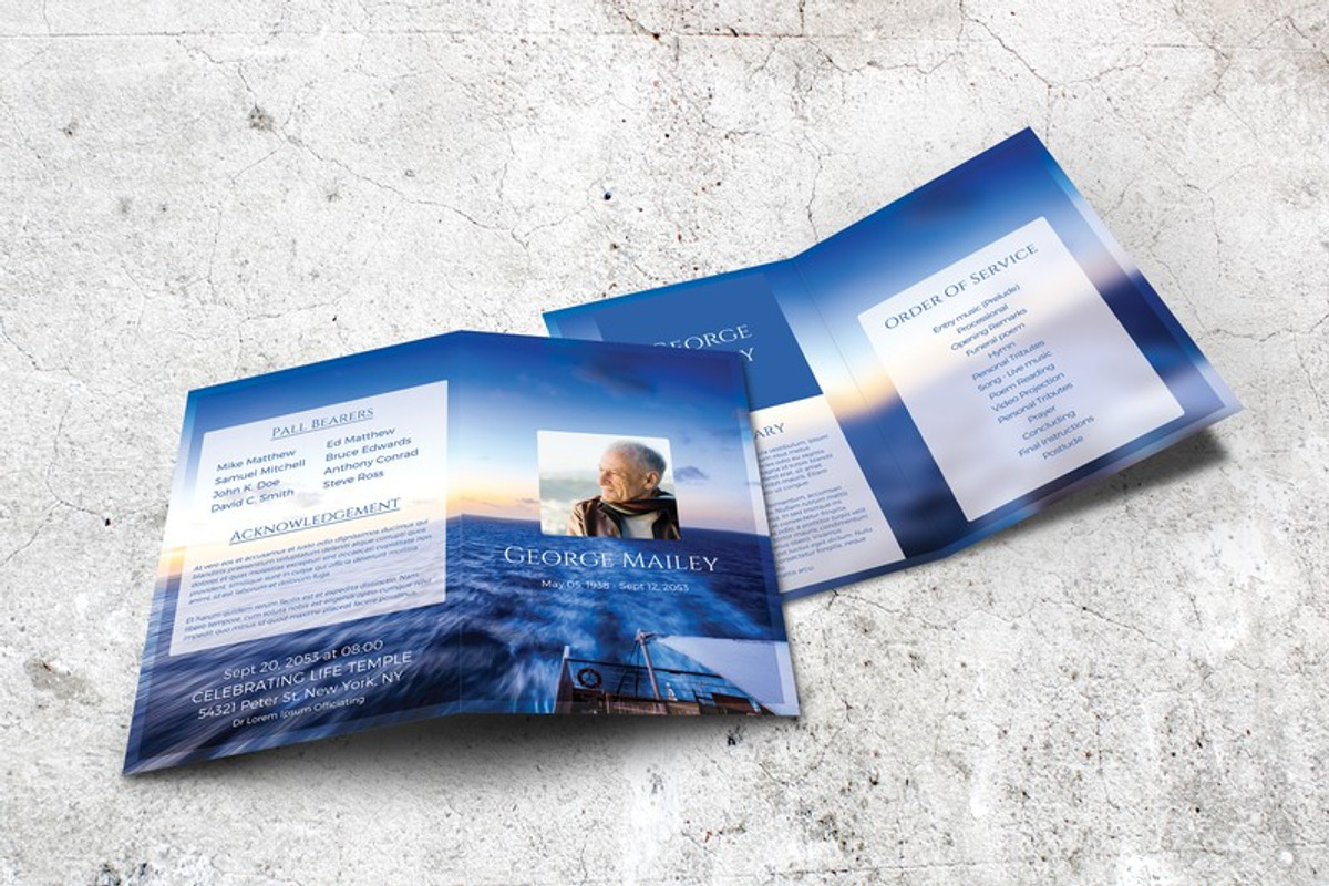 Funeral Program - Heart of the Sea, a Brochure Template by Final Tribute (Photo 2 of 5)