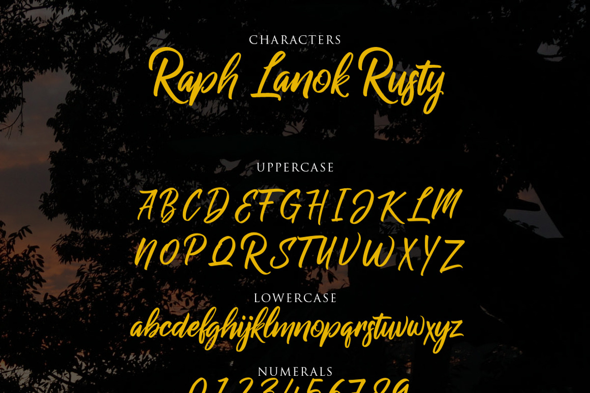 Raph Lanok Typeface, a Script Font by alit design (Photo 11 of 15)