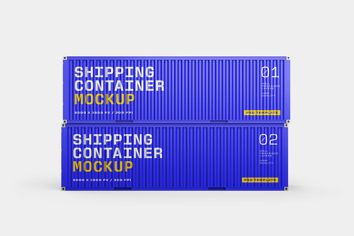Shipping Container Mockup Set, a Packaging Mockup by mockupatelier (Photo 11 of 12)
