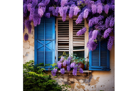 Quaint Window with blue shutters, an Architecture Photo by Ylivdesign