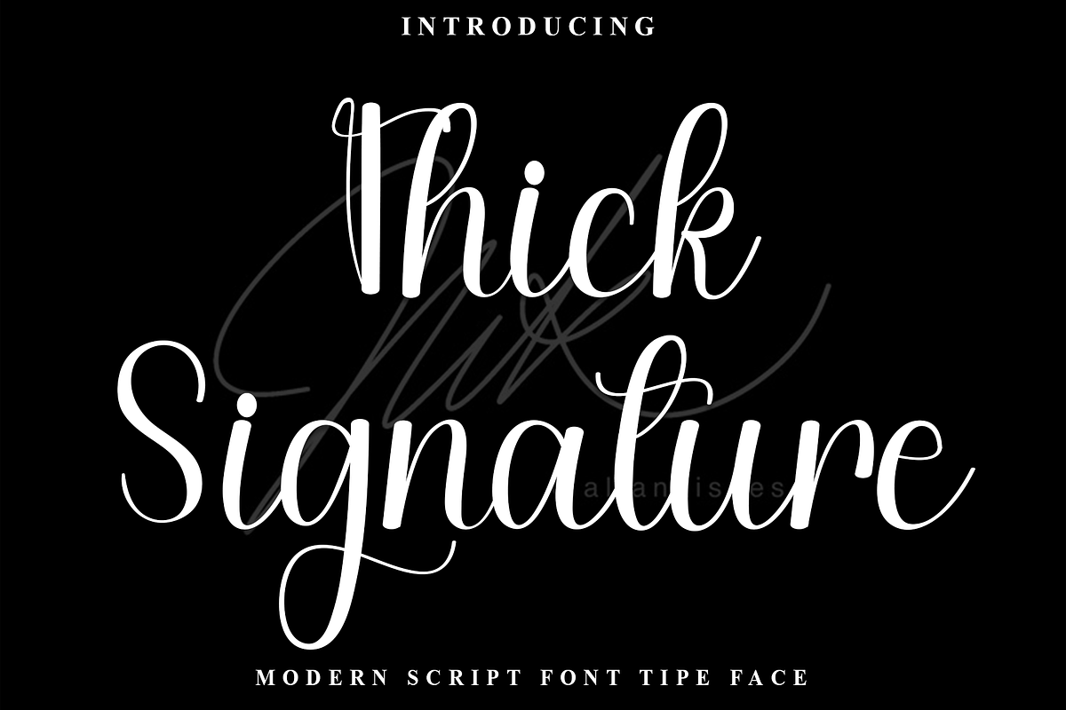 Thick Signature, a Handwritten Font by FreshTypeINK (Photo 1 of 8)