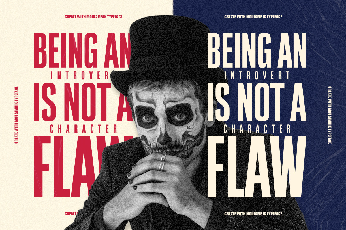 Mouzambik - Condensed Font, a Sans Serif Font by Kereatype (Photo 2 of 13)