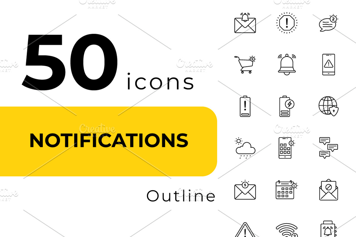 Notifications icons, an Icon by Vector Squad (Photo 1 of 5)