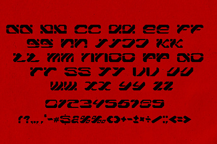 Trust Blood Typeface Y2k Tech Font, a Symbol Font by dansdesign