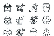 410 Honey Farm Vector Icons, an Outline Icon by adenpinkstore (Thumbnail 1 of 3)