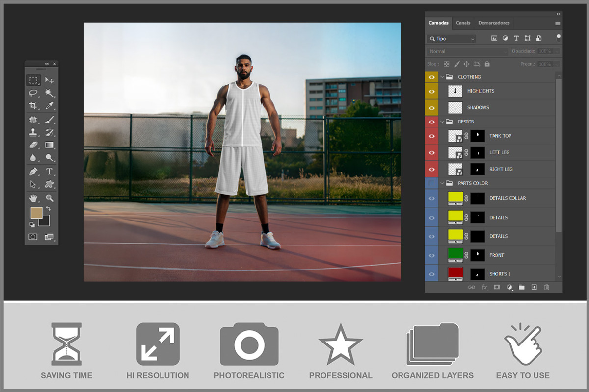 Basketball Player Mockup PSD, a Product Mockup by Bruno's Shop (Photo 3 of 4)