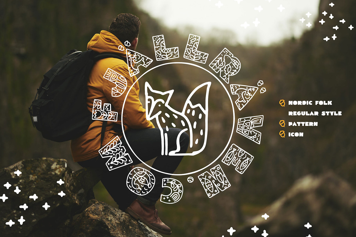 NordicFolk fonts & graphic set, a Symbol Font by kaer_shop (Photo 3 of 16)