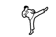 Dynamic martial arts kick silhouette, a Graphic by Amazin_art (Thumbnail 26 of 36)