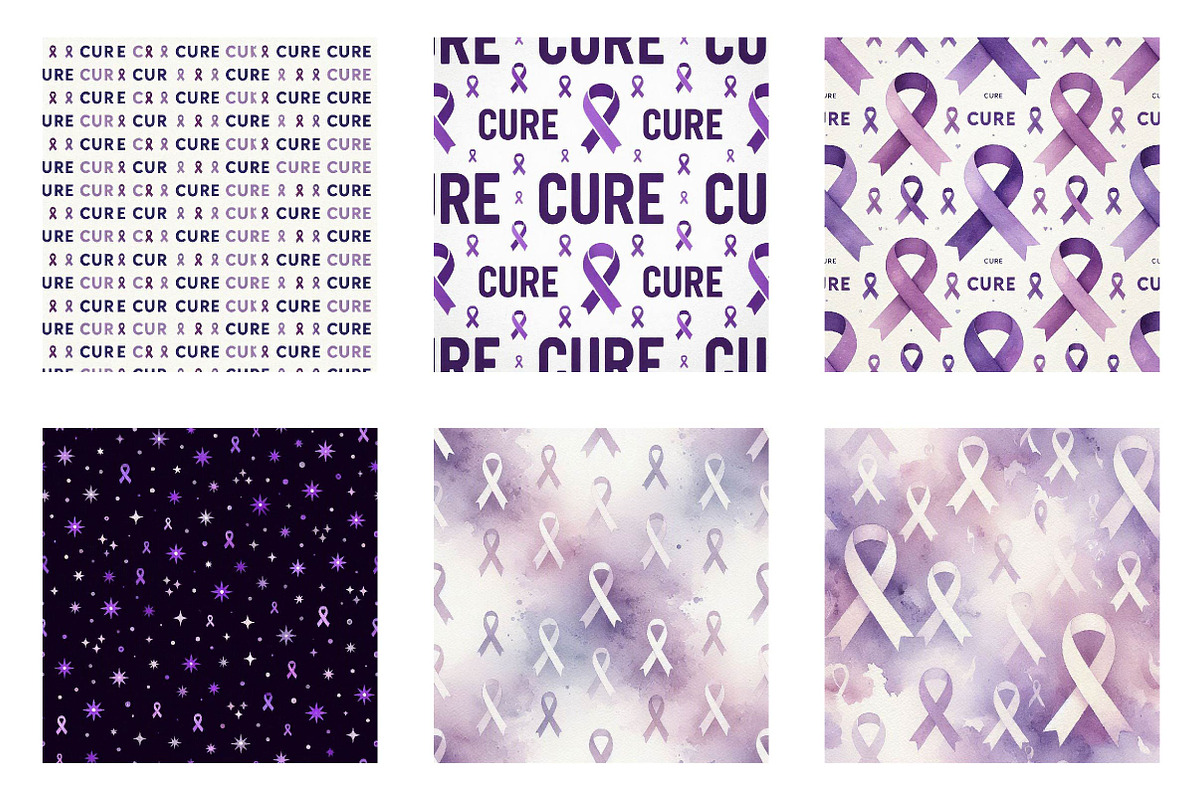 Disease Awareness Digital Papers, a Pattern Graphic by fashionaddict (Photo 6 of 6)