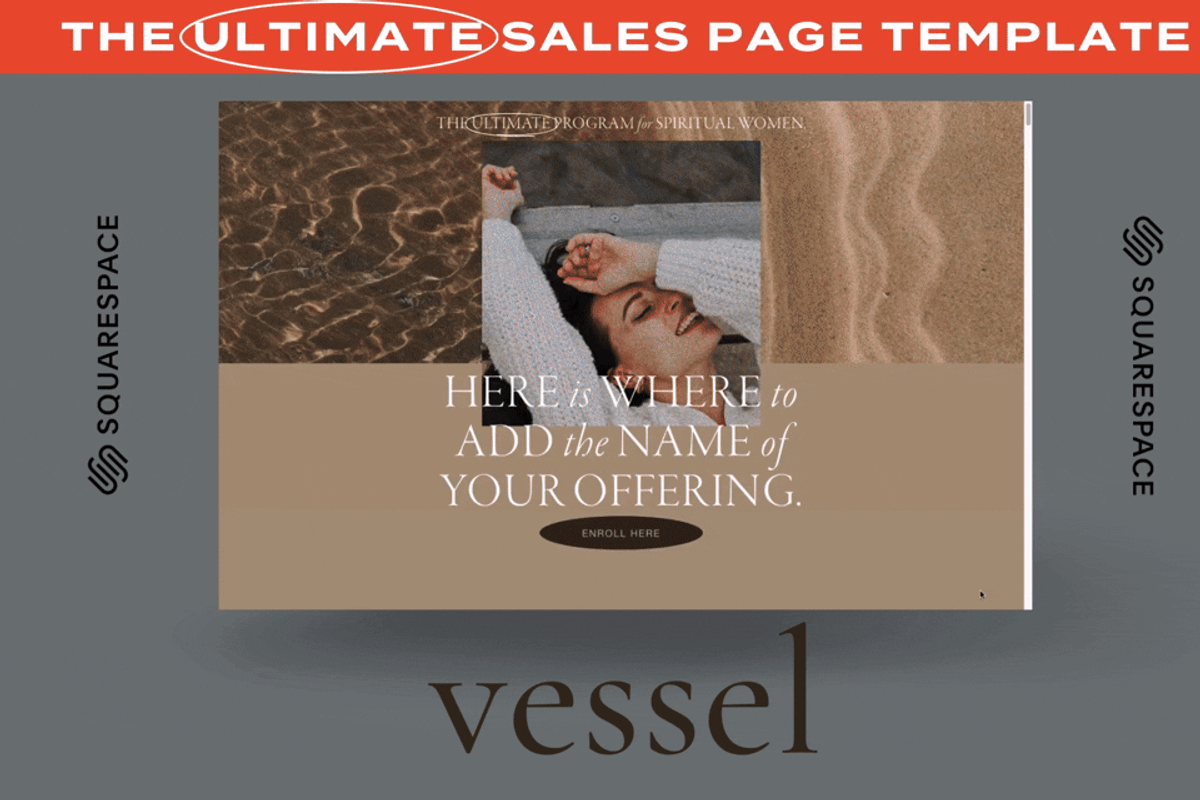 Vessel Squarespace Sales Template, a Squarespace Template by The Humanista Co. (Photo 2 of 3)