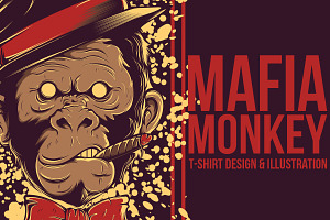 Mafia Monkey Illustration