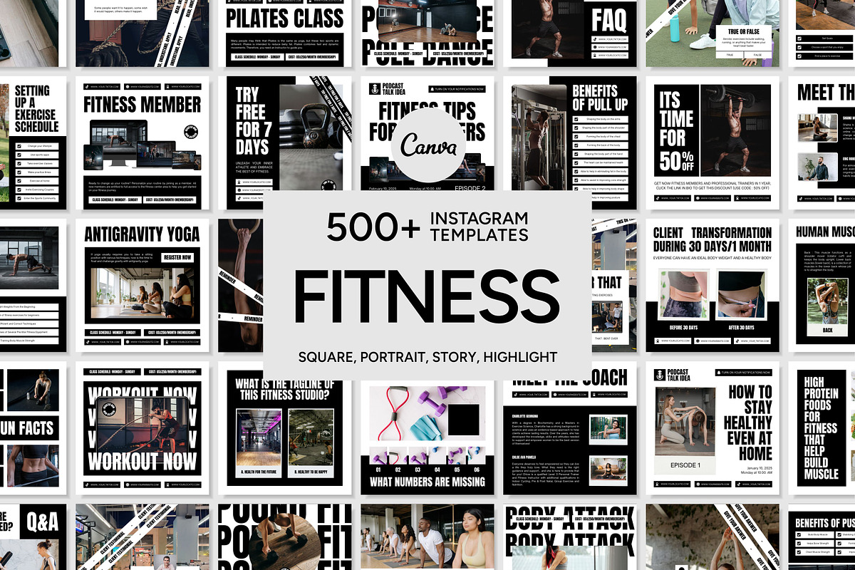 Fitness White Template, a Social Media Template by Kalubuak (Photo 1 of 10)