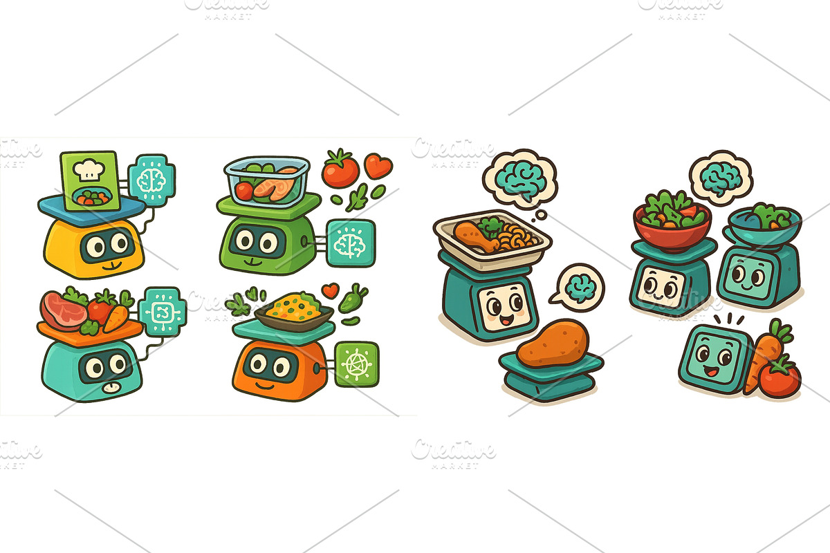 Creative cartoon characters of, a Food Illustration by ZinetroN
