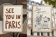 Paris Inspired Prints and Posters, a Background Graphic by Paper Flowers Studio (Thumbnail 3 of 12)