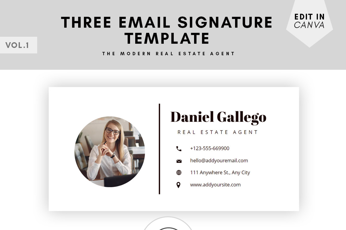 Email Signature Canva Template, an Email Template by Madhabi Studio (Photo 4 of 6)