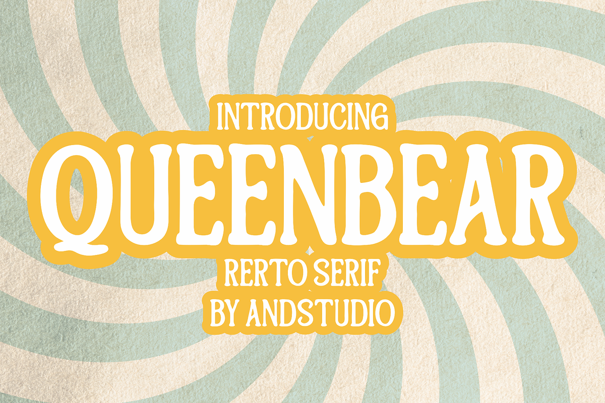 Queenbear, a Serif Font by And Studio (Photo 1 of 16)