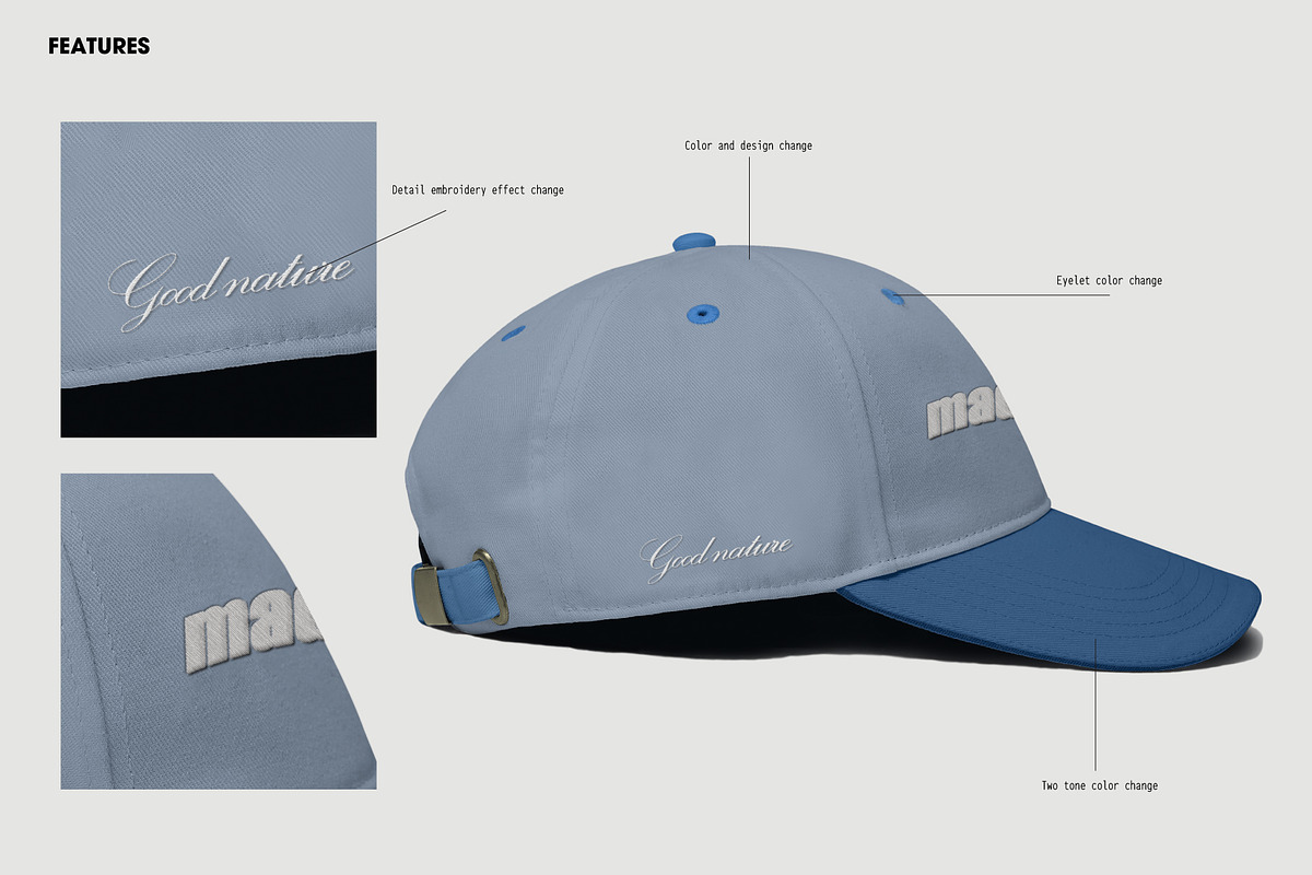 Baseball Caps Hat Mockup Drop 5, a Hat Mockup by made_by_nope (Photo 4 of 6)