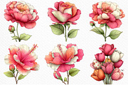 Whimsical Spring Flower Clipart, an Illustration by Craft Nest (Thumbnail 4 of 11)