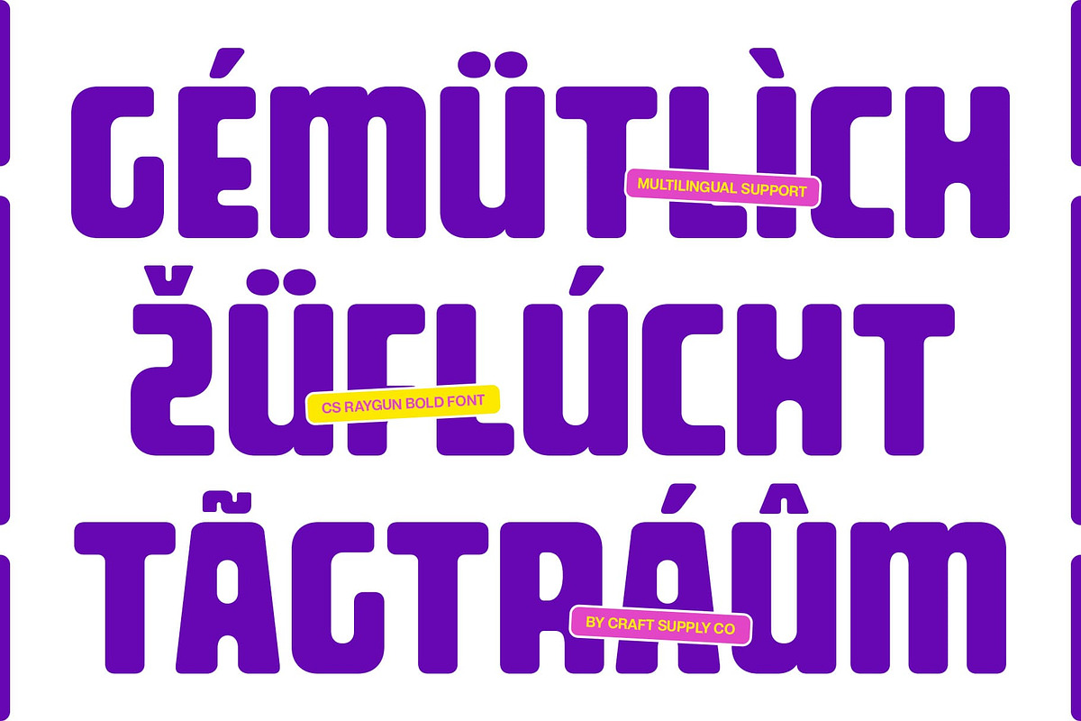 CS Raygun – Bold Display Typeface, a Sans Serif Font by Craft Supply Co. (Photo 5 of 8)