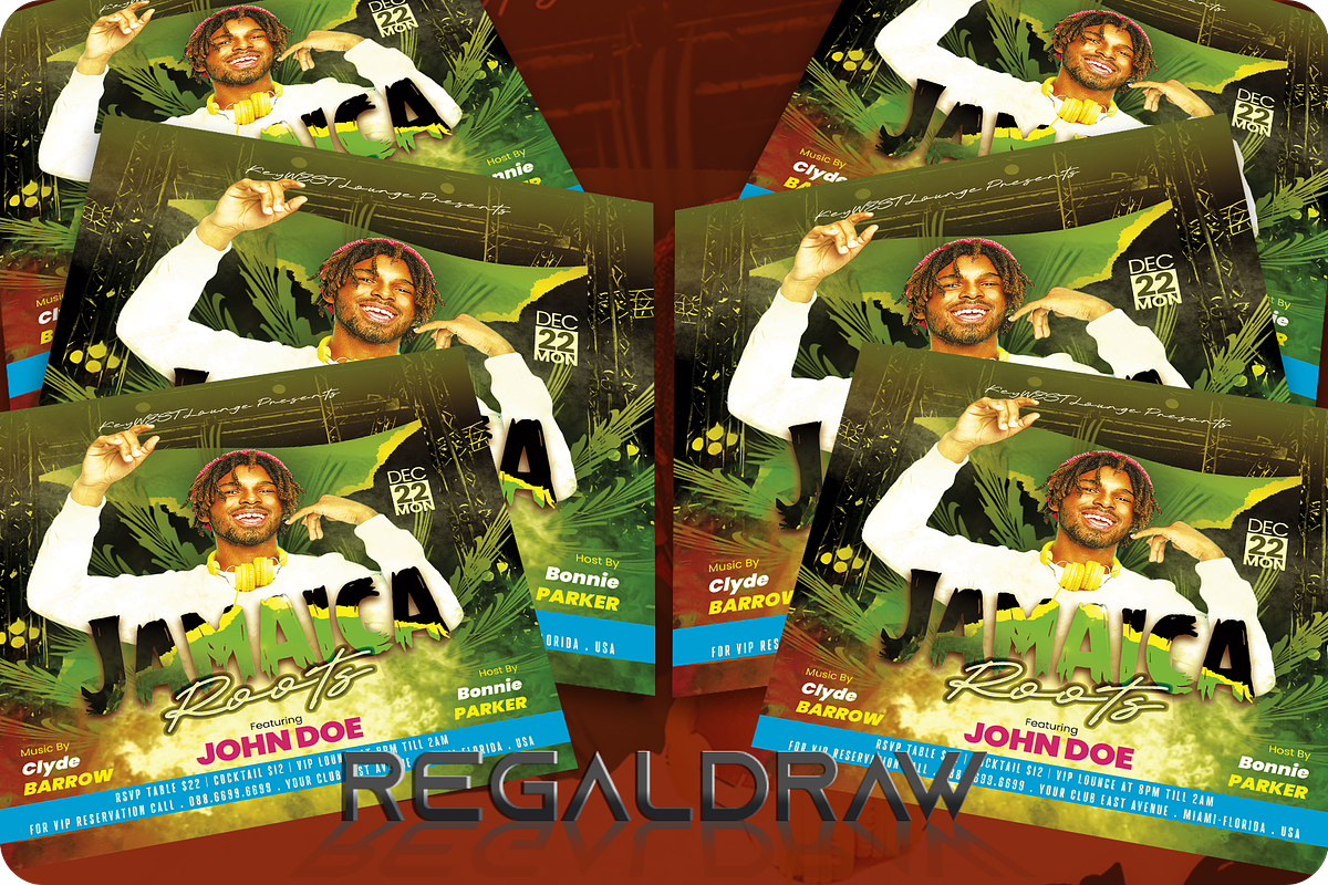 Reggae Music Flyer, a Flyer Template by regalDRAW (Photo 3 of 3)