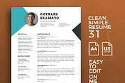 Resume Template 31, a Resume Template by graphicalcium (Thumbnail 1 of 3)