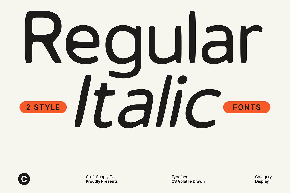 CS Volatile Drawn, a Sans Serif Font by Craft Supply Co. (Photo 3 of 8)