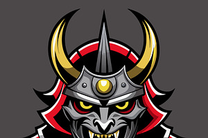 Fierce Japanese Oni mask, a Person Illustration by SouravDesign