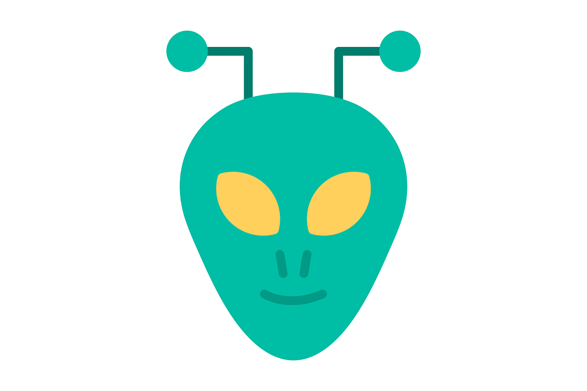 Alien Flat Icon, a Duotone Icon by Pexelpy (Photo 2 of 2)
