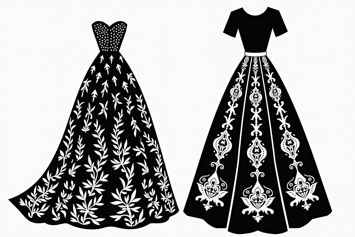 Fashion Dress Silhouette Bundle, an Illustration by BIPLOB EXPERT (Photo 4 of 21)
