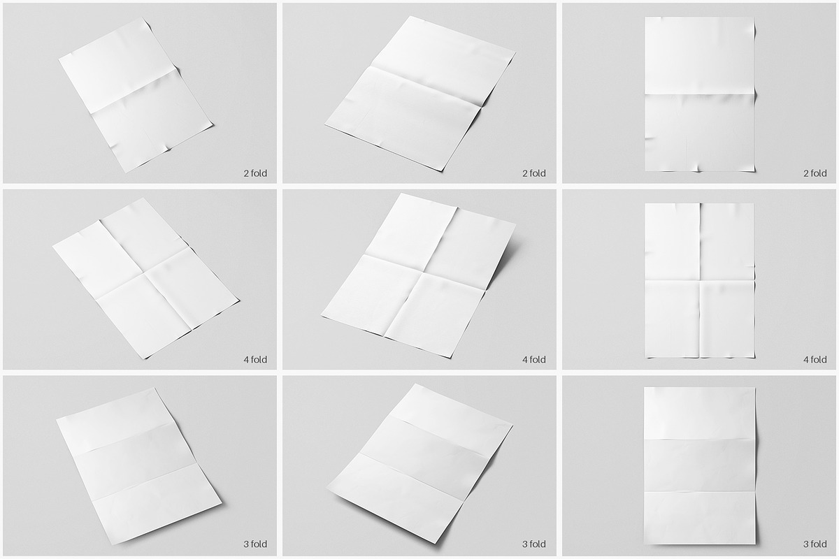 A4 Poster Folded Mockup Pack, a Mockup by Remnand Studio (Photo 2 of 13)