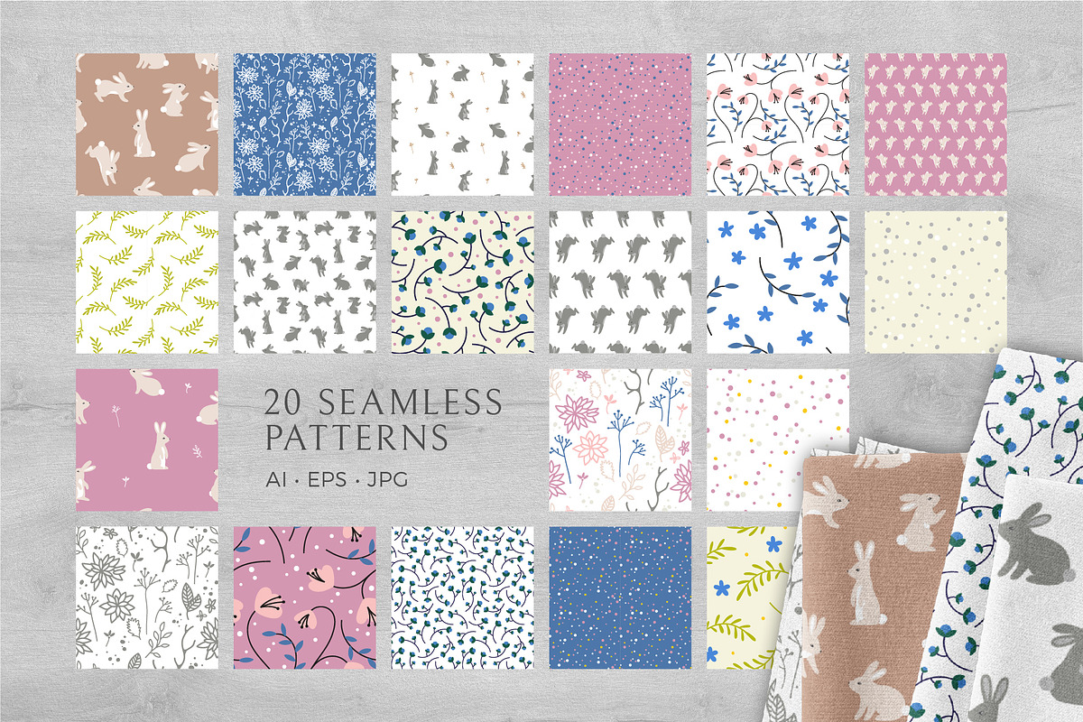 Easter Rabbits Collection, a Pattern Graphic by Briddy (Photo 7 of 8)