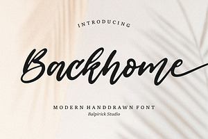 Backhome - Modern Handdrawn Font