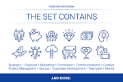 160 Business and Financial Icons Set, an Outline Icon by FourLeafLover (Thumbnail 2 of 12)