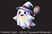Halloween Iridescent Ghost Clipart, an Illustration by RobertsArt (Thumbnail 2 of 7)